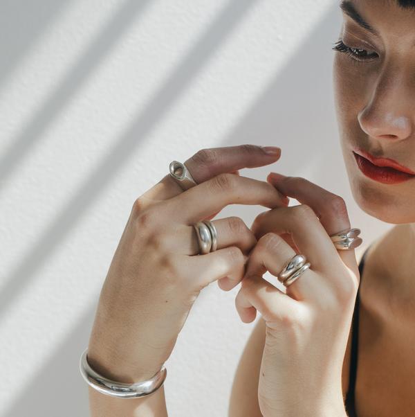 MGG Studio stacking rings on model